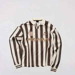 COCOA VINTAGE FOOTBALL TEE Chocolat Ecru