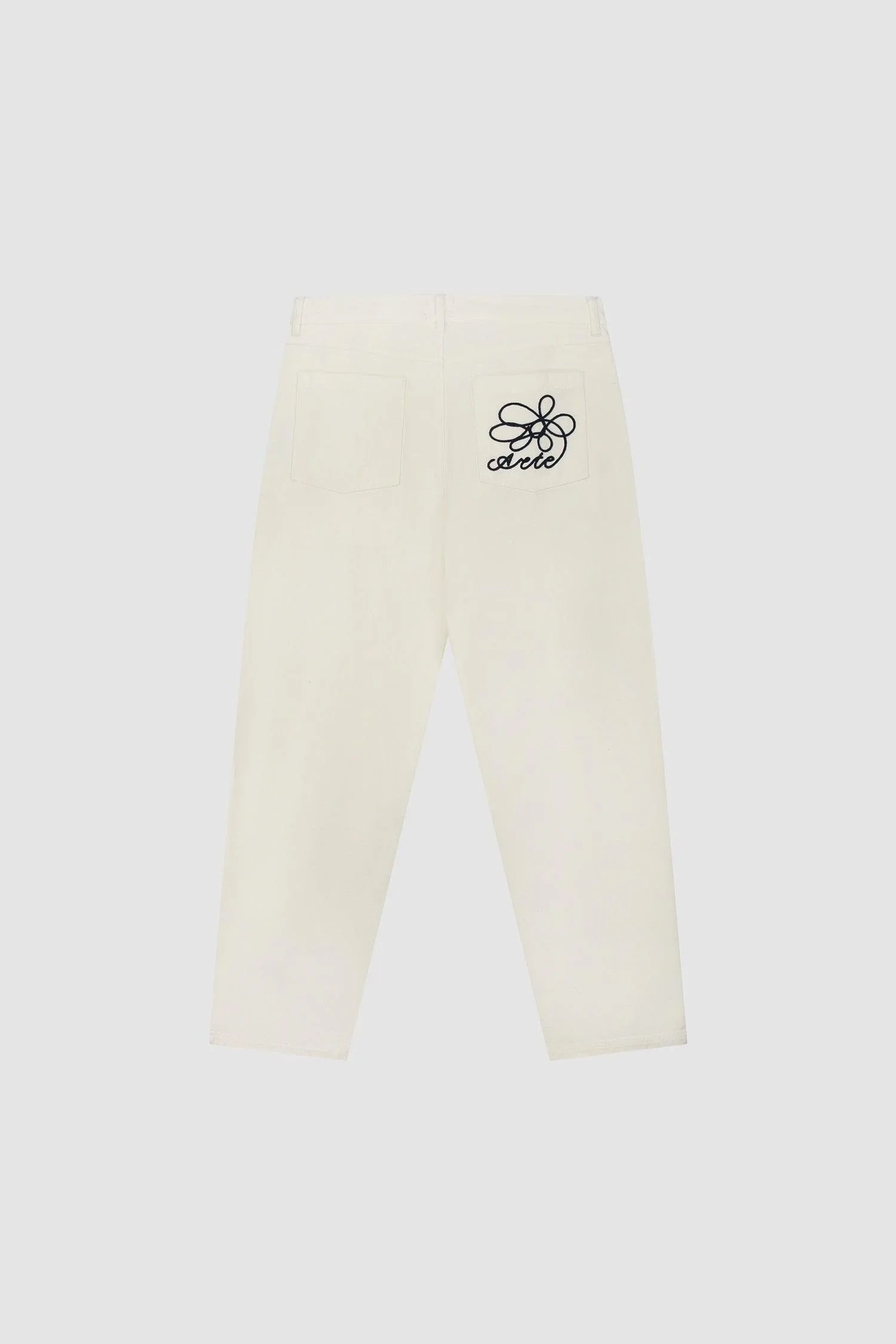 ARTE ANTWERP EMBROIDERY POCKET PANTS CREAM – Image 2