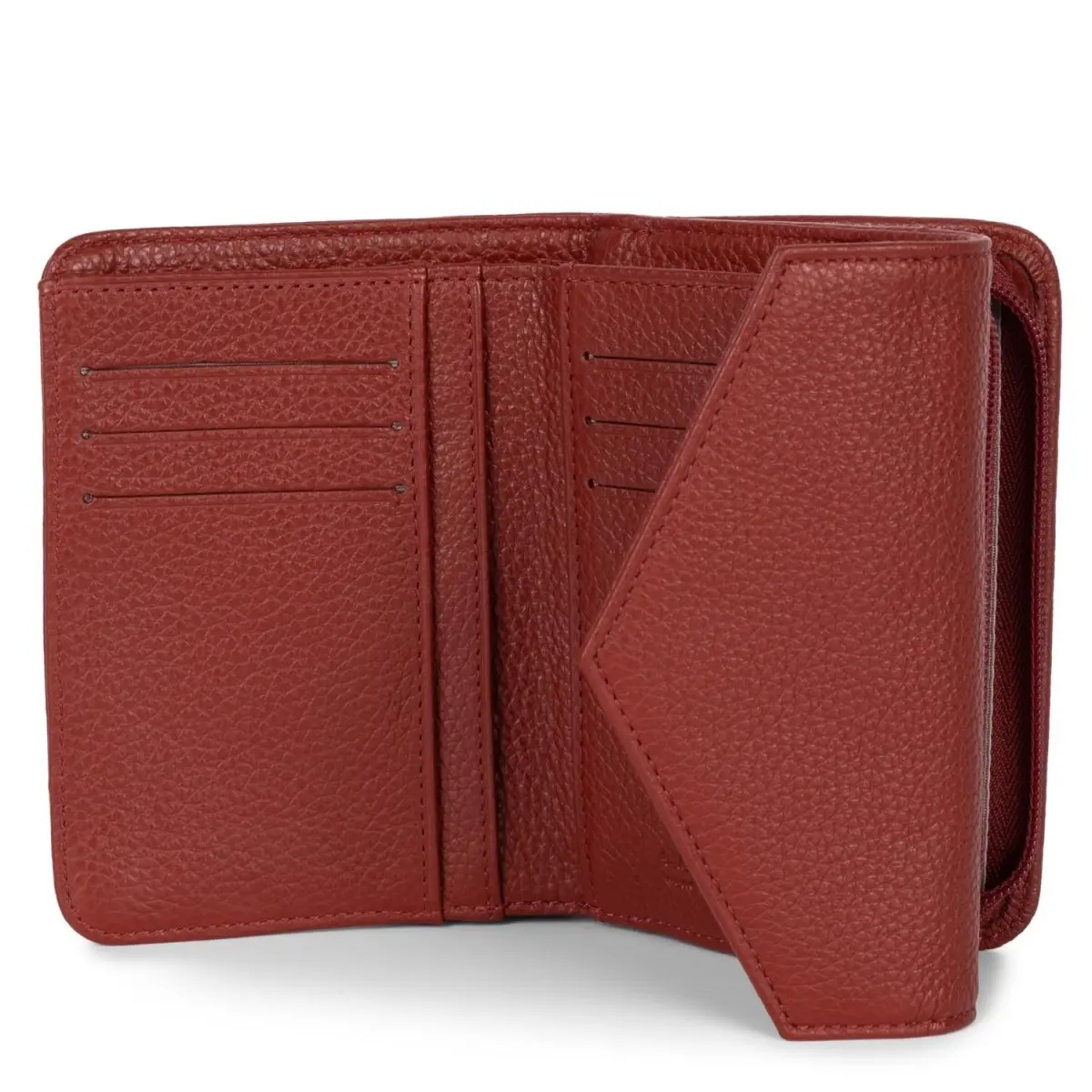 Lancaster Portefeuille Foulonné PM 170-29 Carmin – Image 4