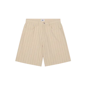 STRIPE BAGGY DENIM SHORT Pelican Multi