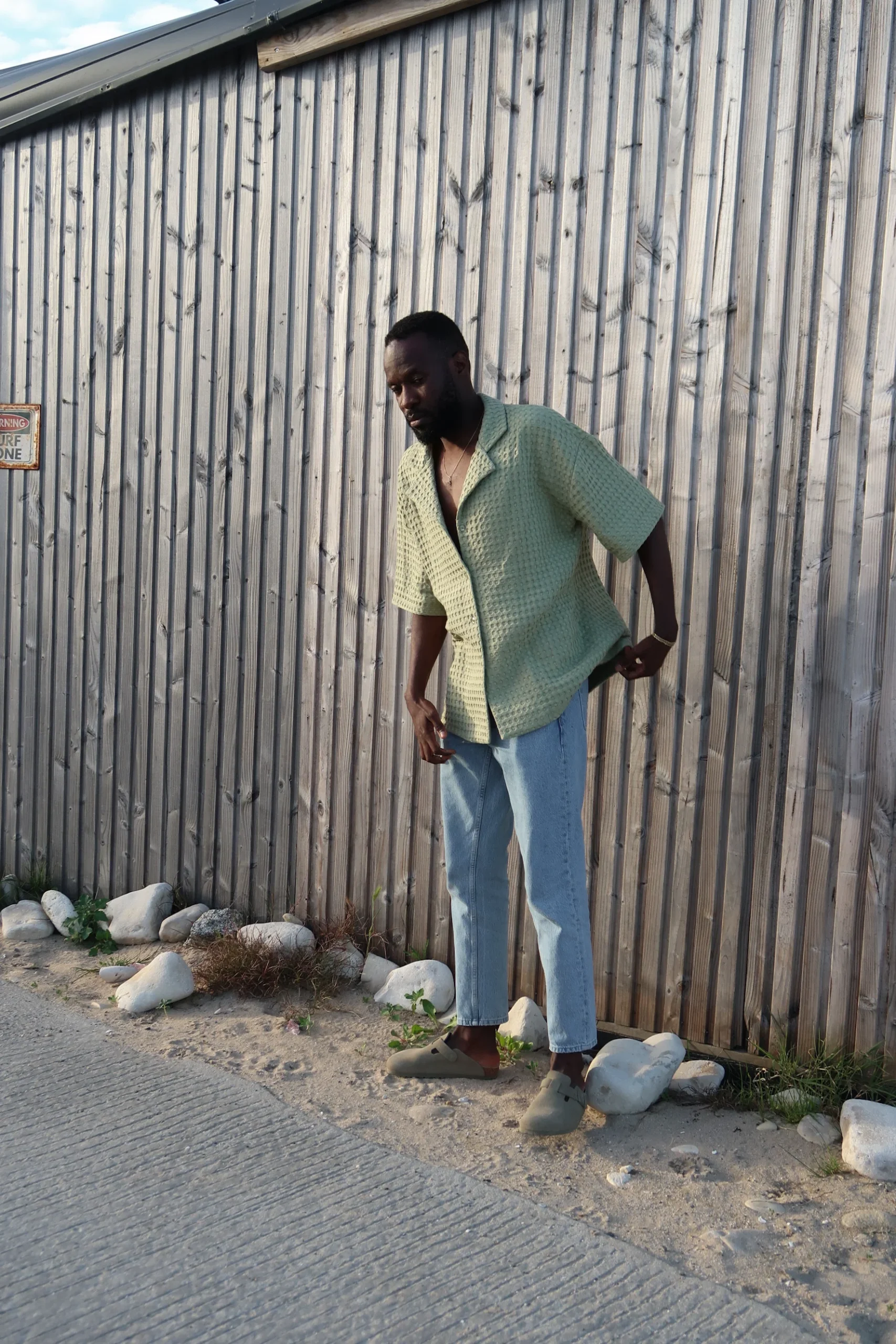 Chemise gaufrée vert amande – Image 6