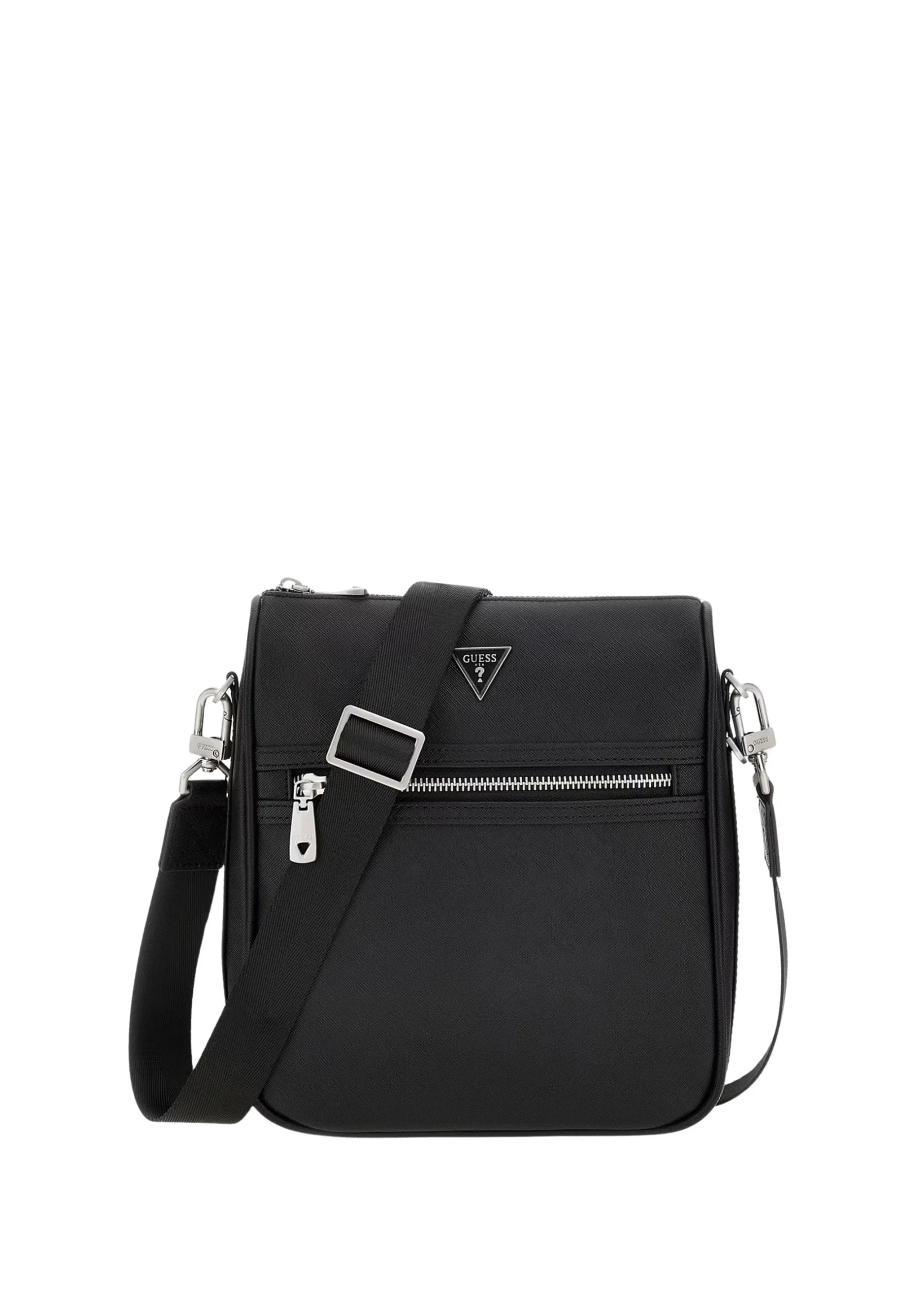 Guess Mini sac à bandoulière Milano saffiano Noir MISAP5417