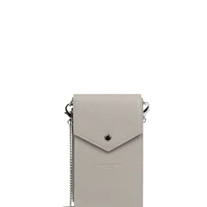 Lancaster Pochette smartphone A rabat avec pression Foulonné PM 170-37 Gris