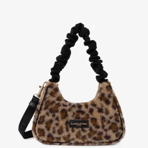 Lancaster Sac besace Zippé Moumoute 518-003 Noir - Léopard