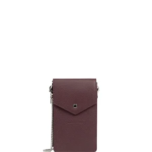 Lancaster Pochette smartphone A rabat avec pression Foulonné PM 170-37 Bordeaux