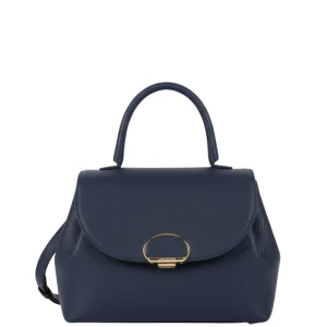 Lancaster Sac à main A rabat avec fermoir M Milano Pia 547-131 Bleu Foncé