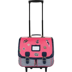 Trolley 41 Cm Tann'S Les Fantaisies Enora Rose/Bleu Marine