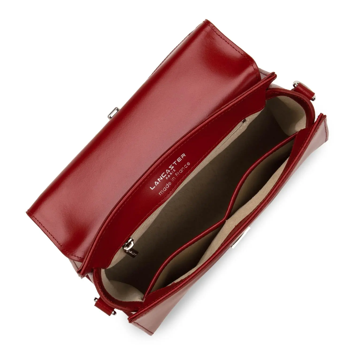 Sac Lancaster à rabat avec fermoir Suave even 433-17 Carmin – Image 5