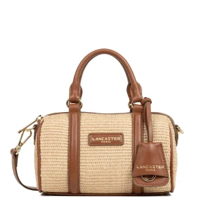 Lancaster Sac polochon Zippé Mini Osier 518-072 Cognac