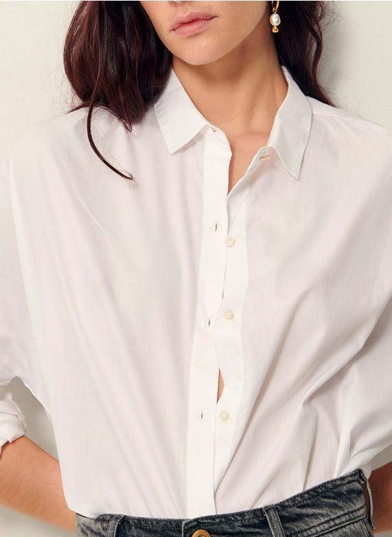 MAEMI O WIDE SHIRT Opticial White – Image 2