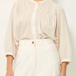 SAVI BLOUSE MANCHES BALLON SandBlack