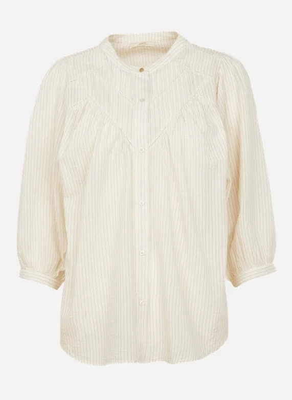 SAVI BLOUSE MANCHES BALLON SandBlack – Image 4