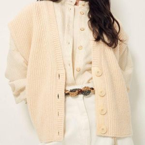 ARAGON CARDIGAN SANS MANCHES Fleur De Sel