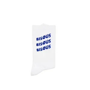 SOCKS BISOUS X 3 White blue