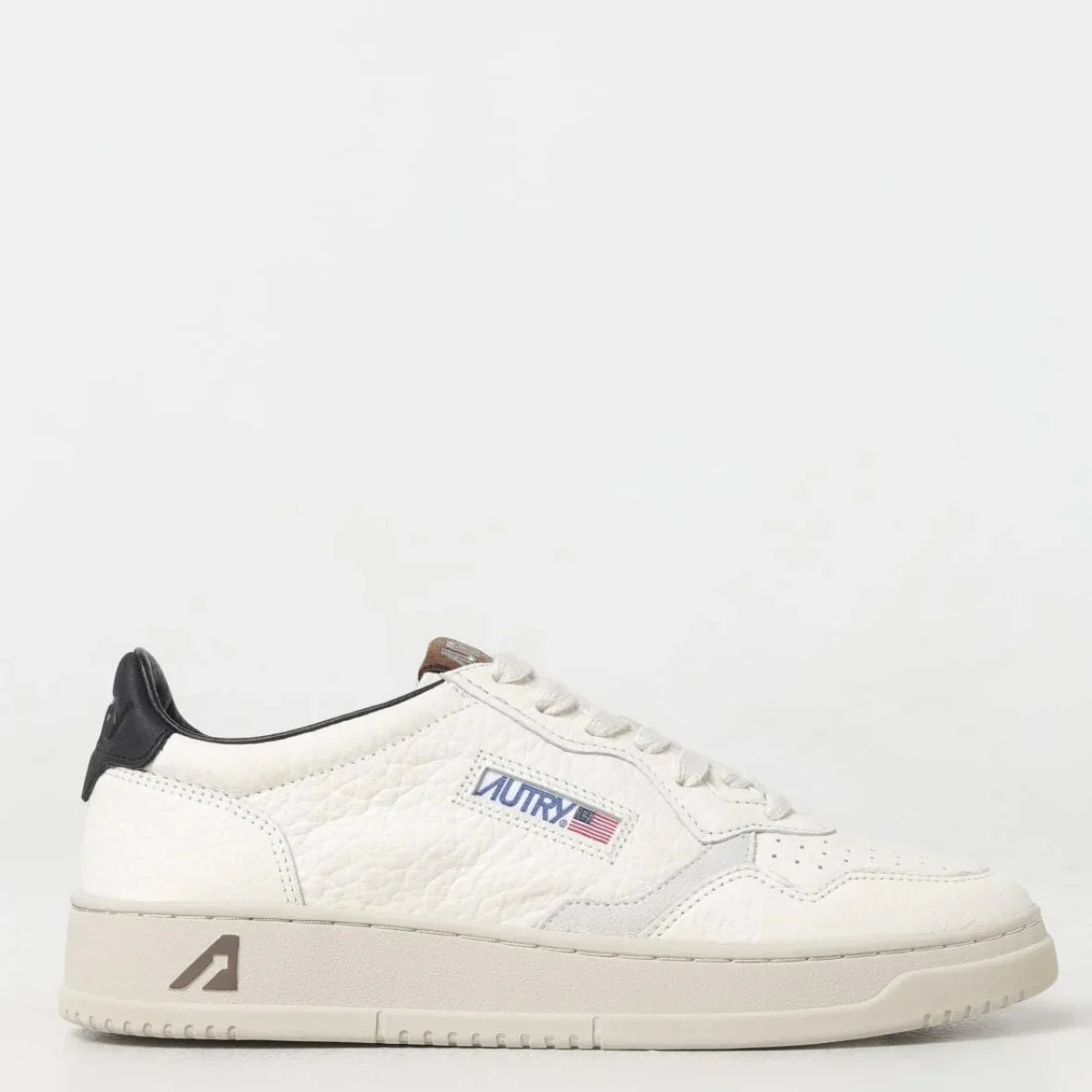 Autry MEDALIST LOW Cuir Grain Noir et Marron – Image 2