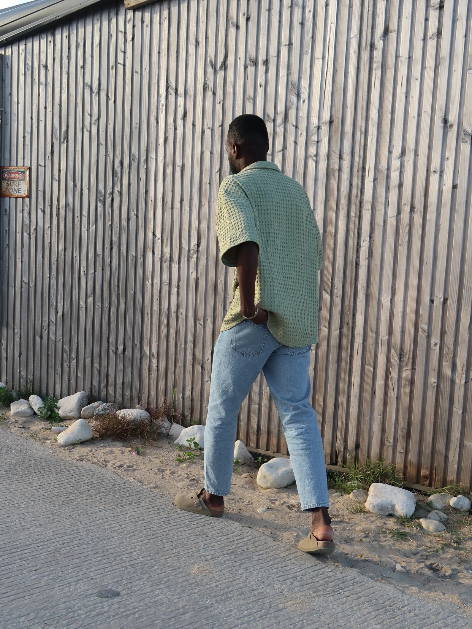 Chemise gaufrée vert amande – Image 4