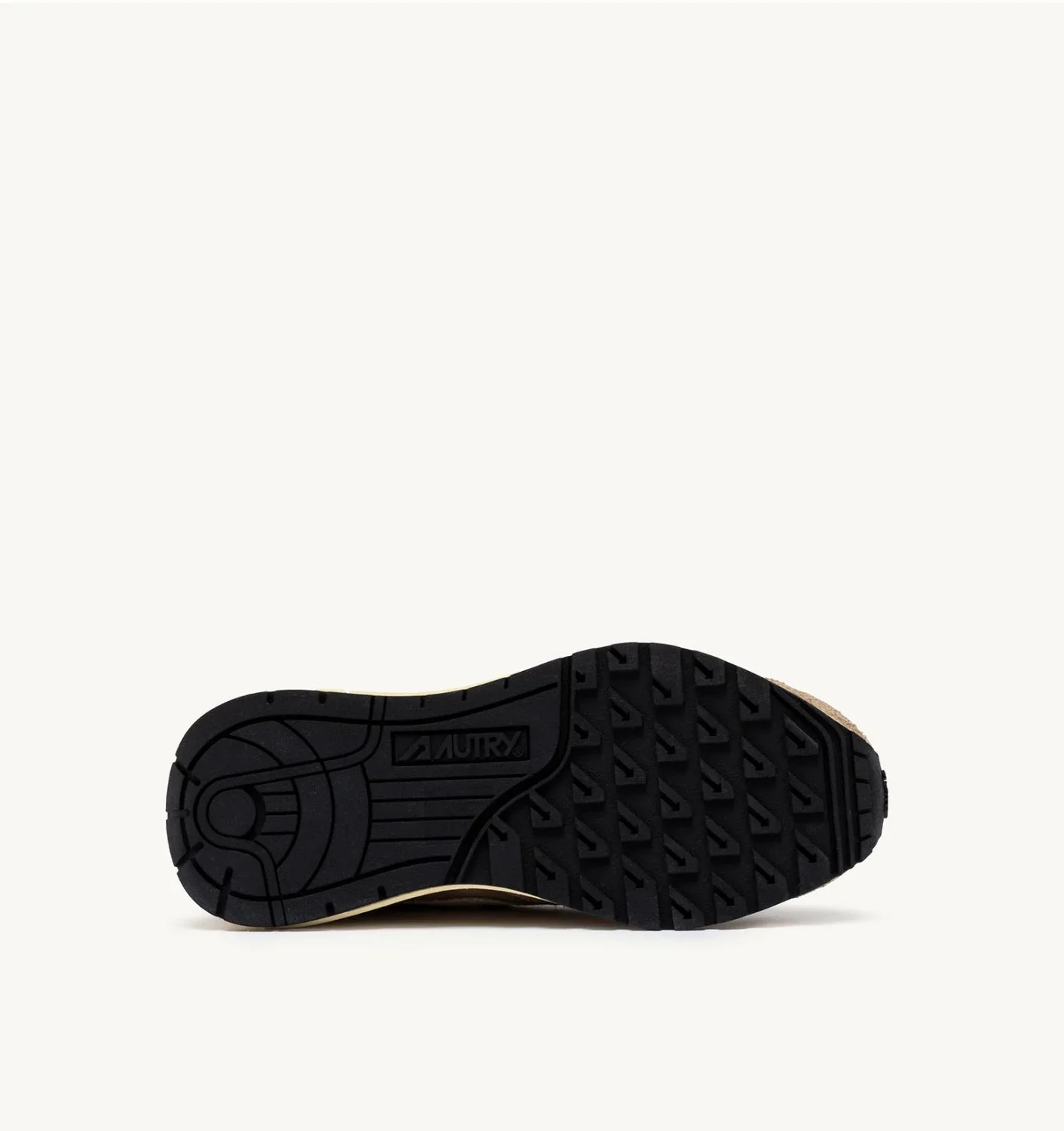 AUTRY REELWIND LOW EN NYLON ET SUÈDE PEPPER ET BLANC – Image 5