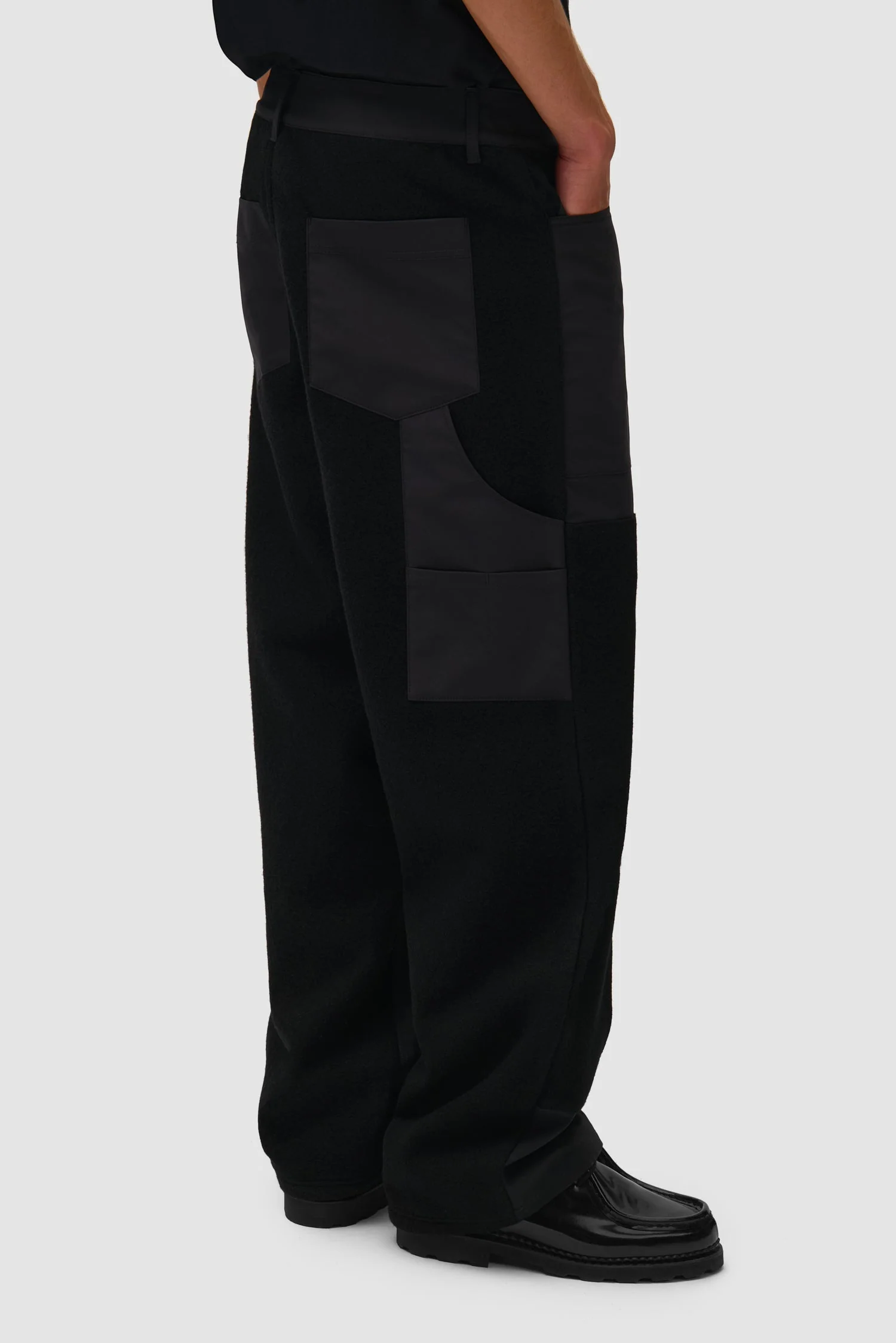 Arte Antwerp pantalon NYLON/WOOL COMBO PANTS Black – Image 3