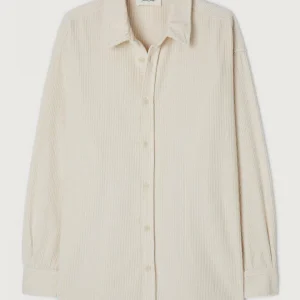 American Vintage CHEMISE HOMME PADOW ECRU VINTAGE