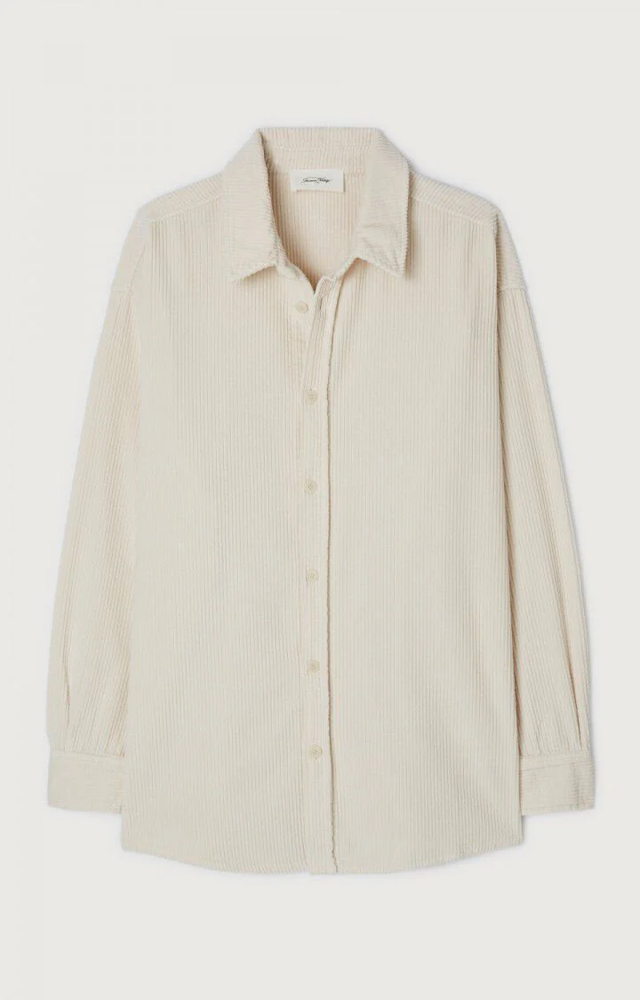 American Vintage CHEMISE HOMME PADOW ECRU VINTAGE – Image 2