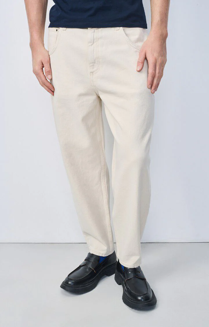 American Vintage JEAN BIG CARROT HOMME SNOPDOG ECRU