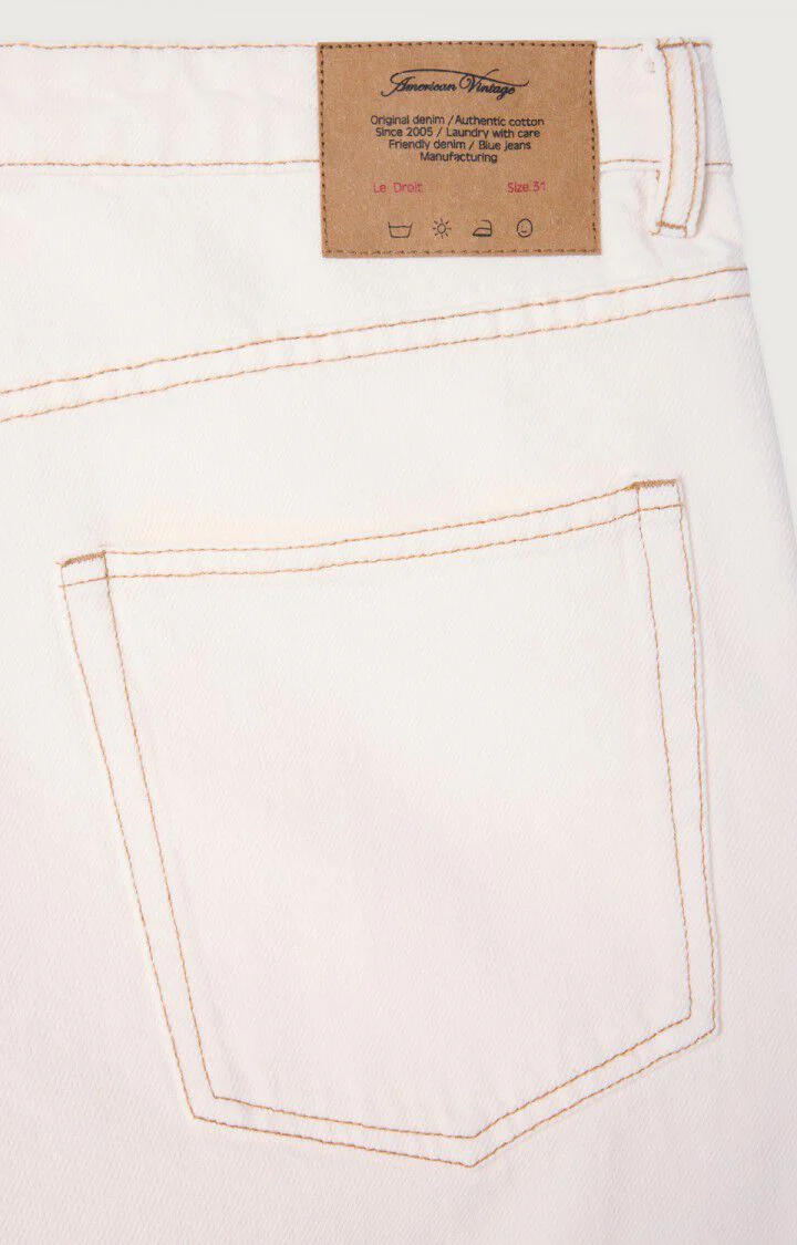 American Vintage JEAN DROIT HOMME JOZASTREET OFF WHITE – Image 5