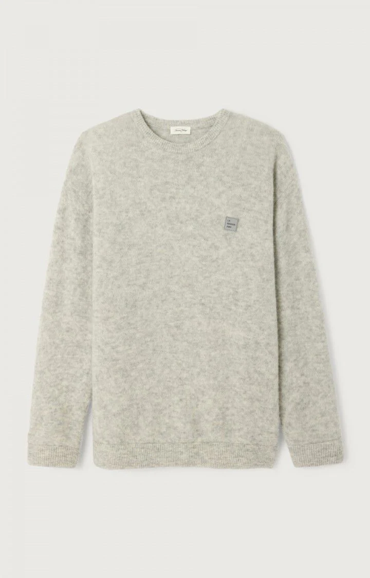 American Vintage PULL HOMME VITOW GRIS CLAIR CHINE – Image 2