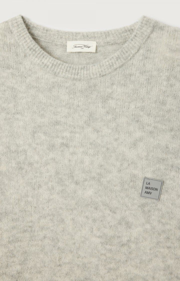 American Vintage PULL HOMME VITOW GRIS CLAIR CHINE – Image 3