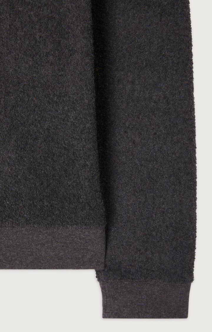 American Vintage SWEAT HOMME BOBYPARK ANTHRACITE CHINE – Image 3