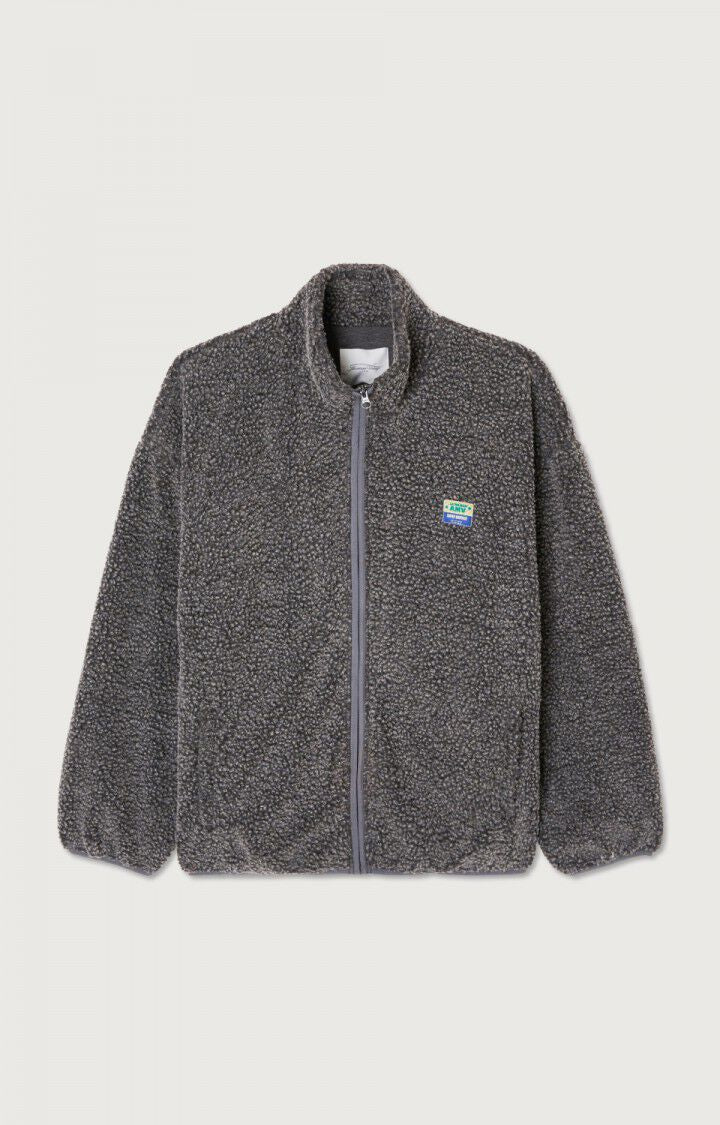 American Vintage VESTE ZIP HOMME HOKTOWN ANTHRACITE CHINE