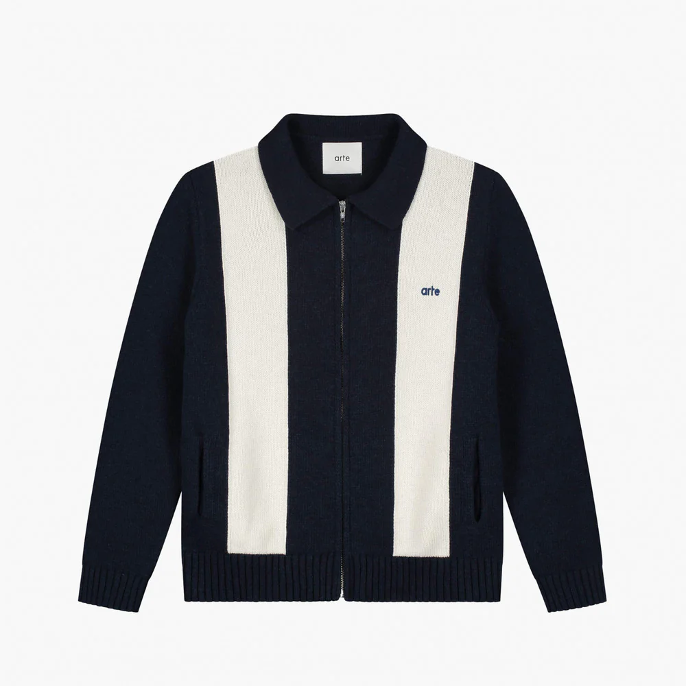 Arte Antwerp CARDIGAN Blue White – Image 2