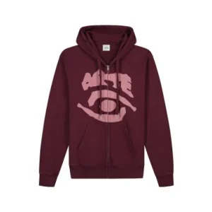 Arte Antwerp Pull EYE FRONT ZIP HOODIE Bordeaux