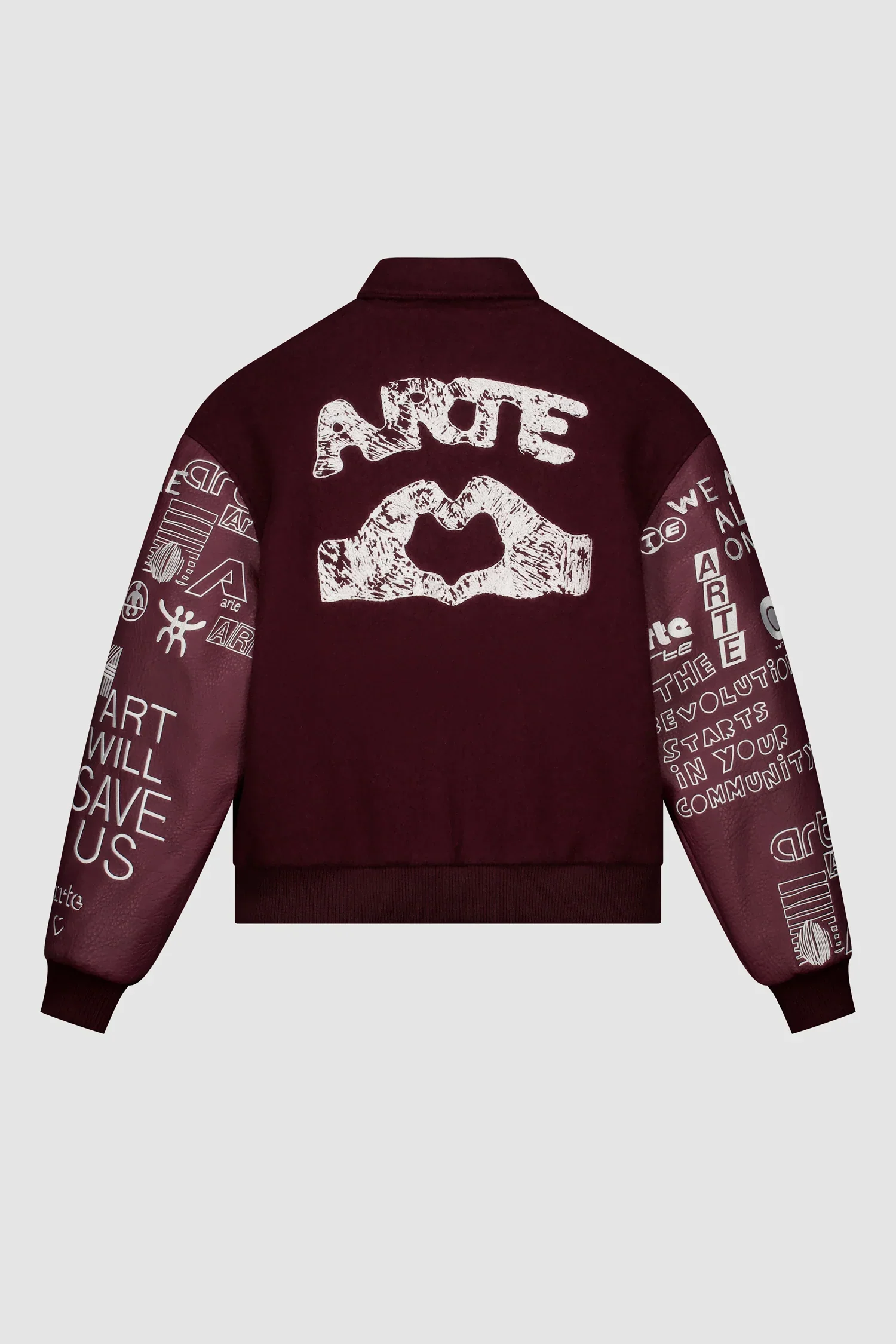 Arte Antwerp Veste ART SAVES COLLEGE JACKET Bordeaux