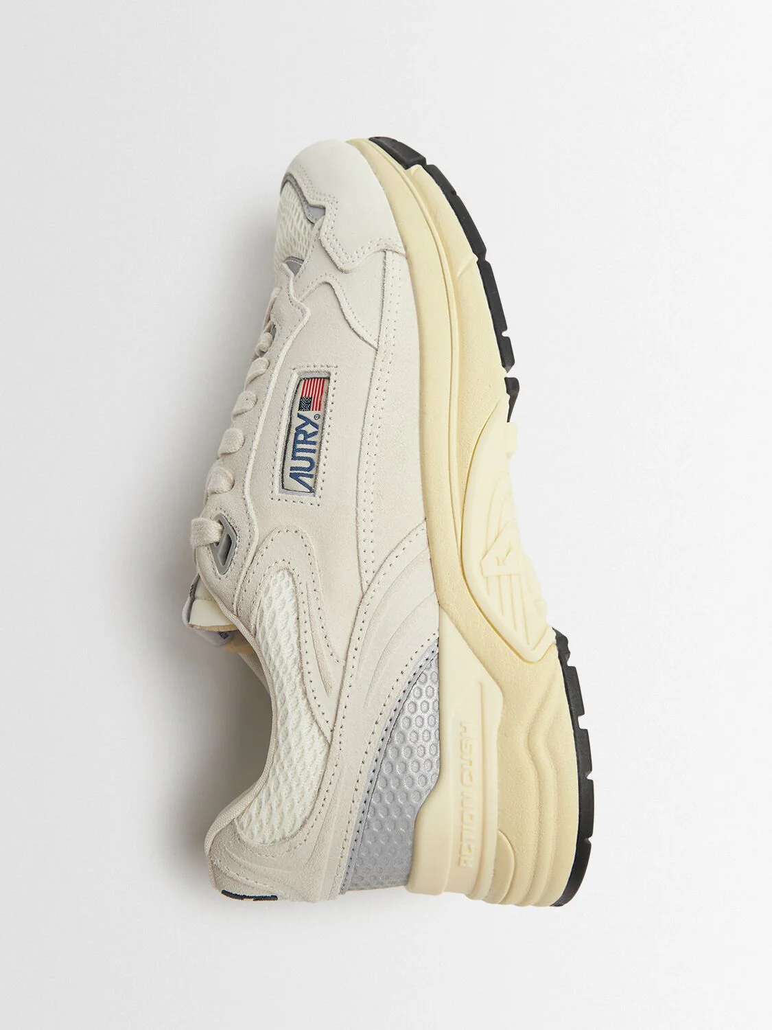 AUTRY BASKETS HYPERWAY EN MESH ET DAIM BLANC ET ARGENT – Image 5