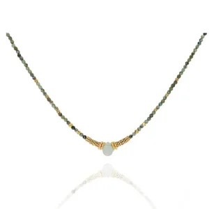 Collier Javanais turquoise africaine - Lo et Ma
