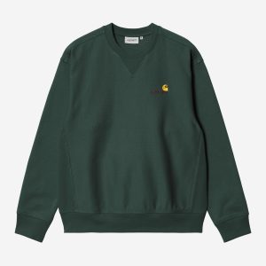 Carhartt Wip AMERICAN SCRIPT SWEAT Kale Green