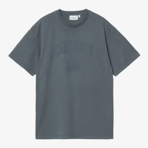 Carhartt Wip FEDED POND CORPS S/S TEE Deep Night Heavy stone wash