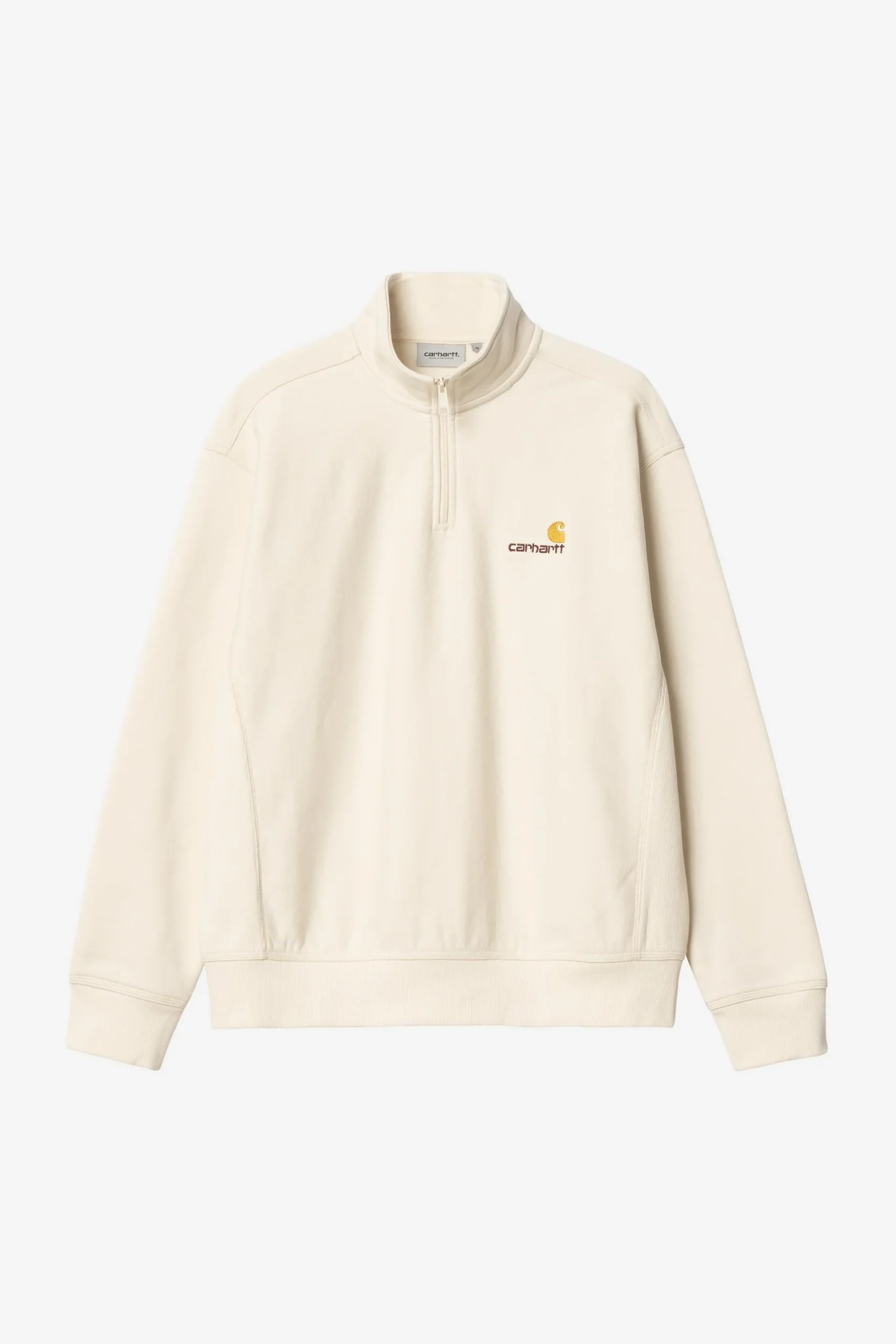 Carhartt Wip HALF ZIP AMERICAN SCRIPT SWEAT Natural – Image 2