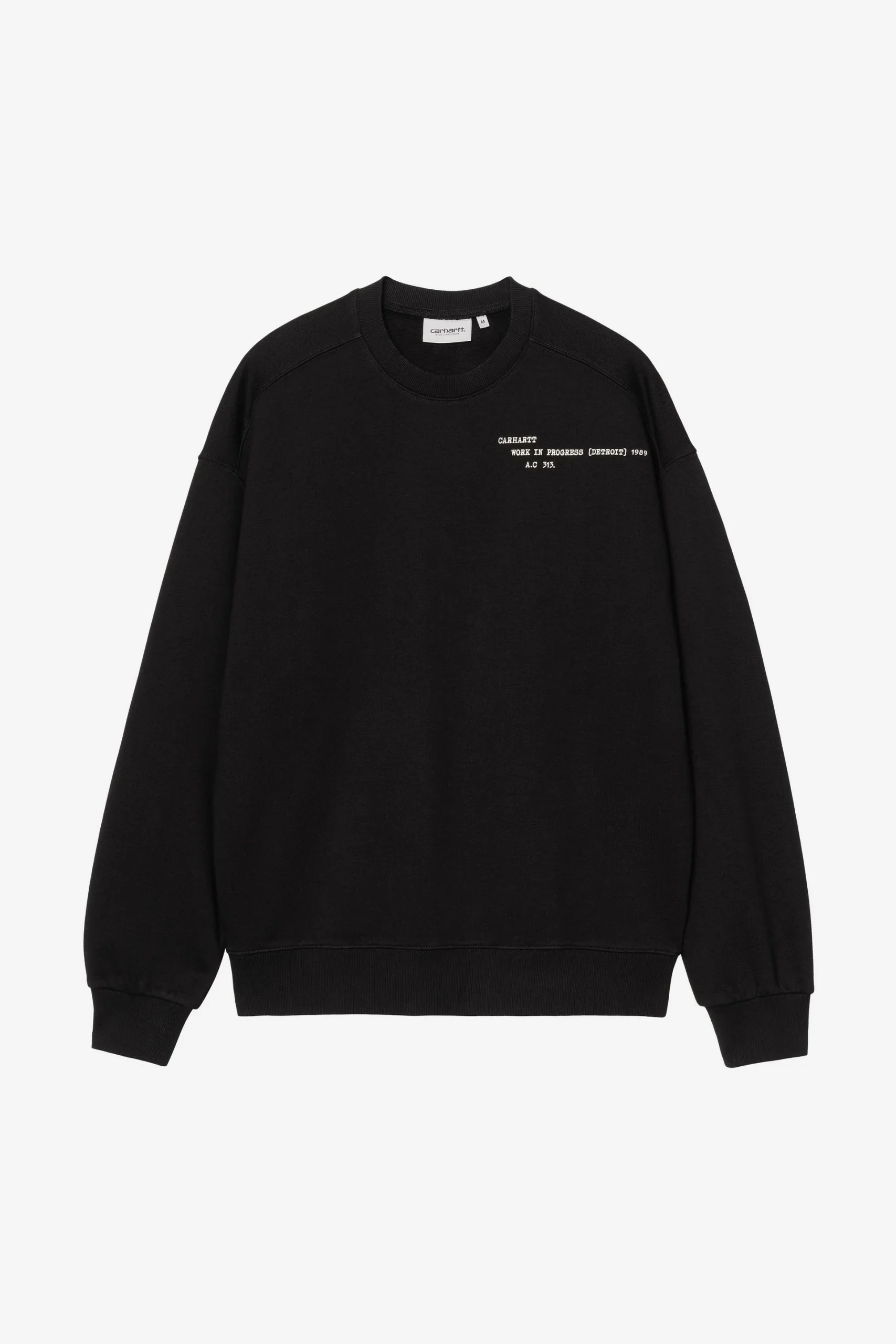 Carhartt Wip PUNCHED SWEAT Black – Image 3