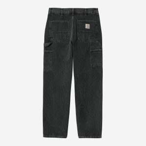 Carhartt Wip SINGLE KNEE PANT Black Stone washed