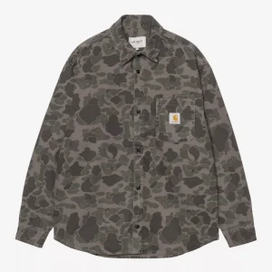 Chemise Carhartt Wip DUCK L/S SHIRT Green Prophyry