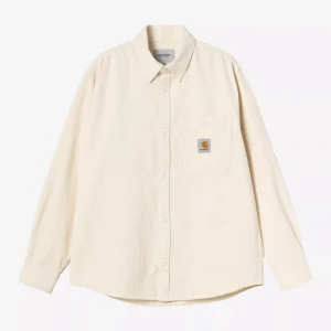 Chemise Carhartt Wip FLINT L/S SHIRT Salt