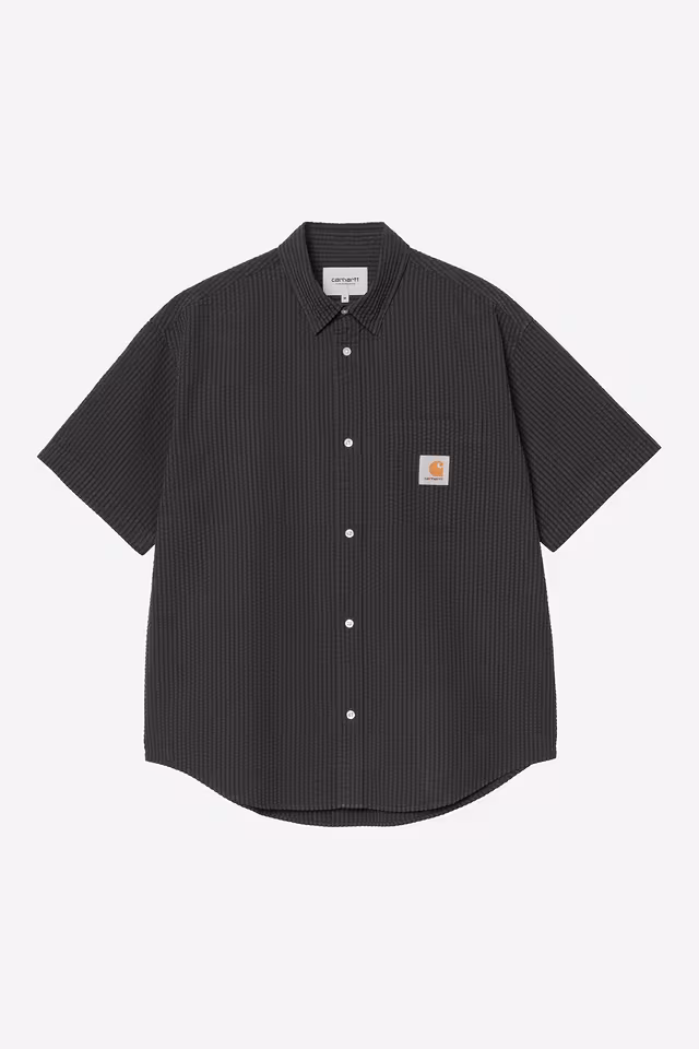 Chemise Carhartt Wip TOLAND S/S SHIRT Black