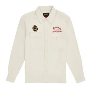 Chemise Deus Ex Machina PICKLOCK L/S SHIRT Natural