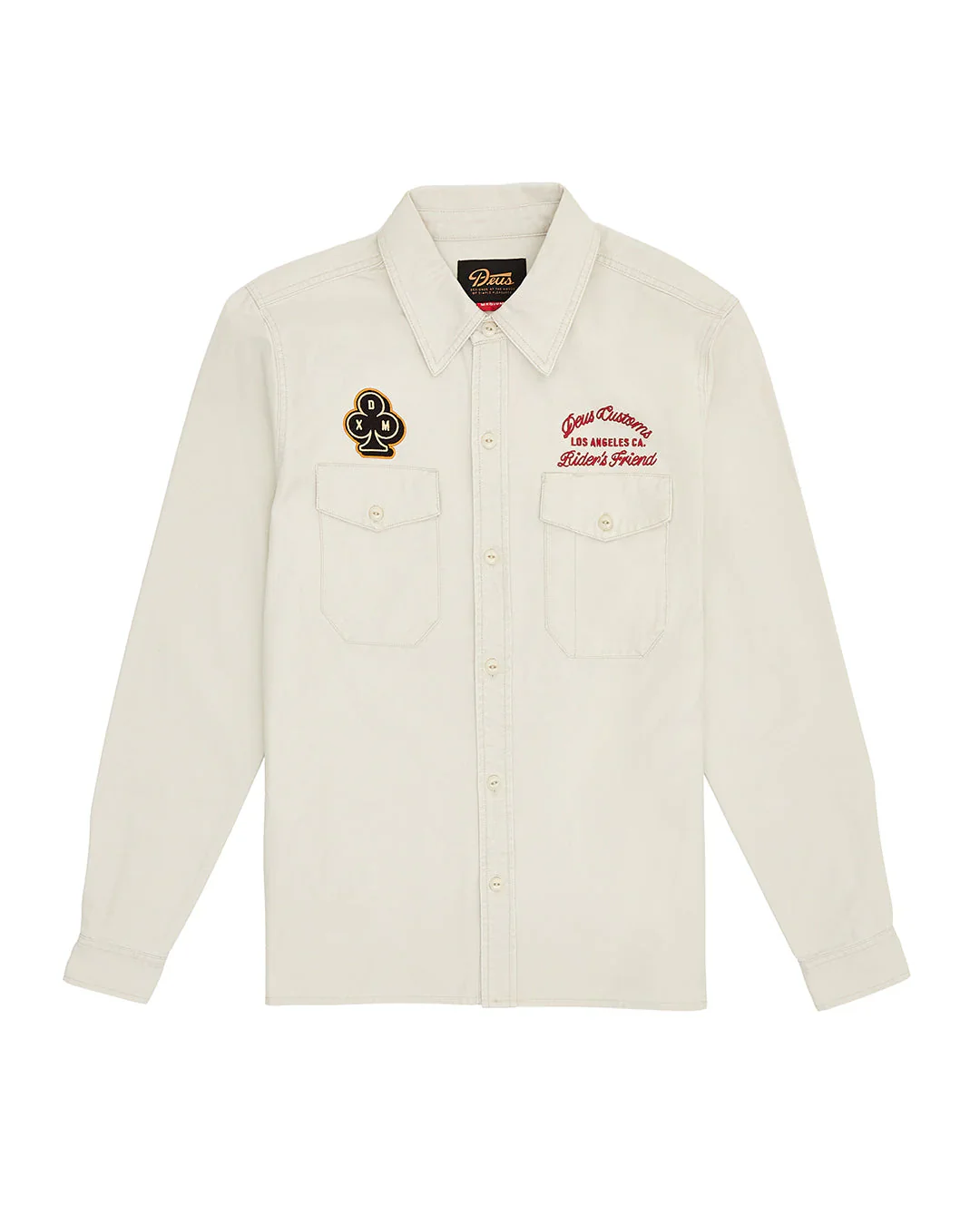 Chemise Deus Ex Machina PICKLOCK L/S SHIRT Natural