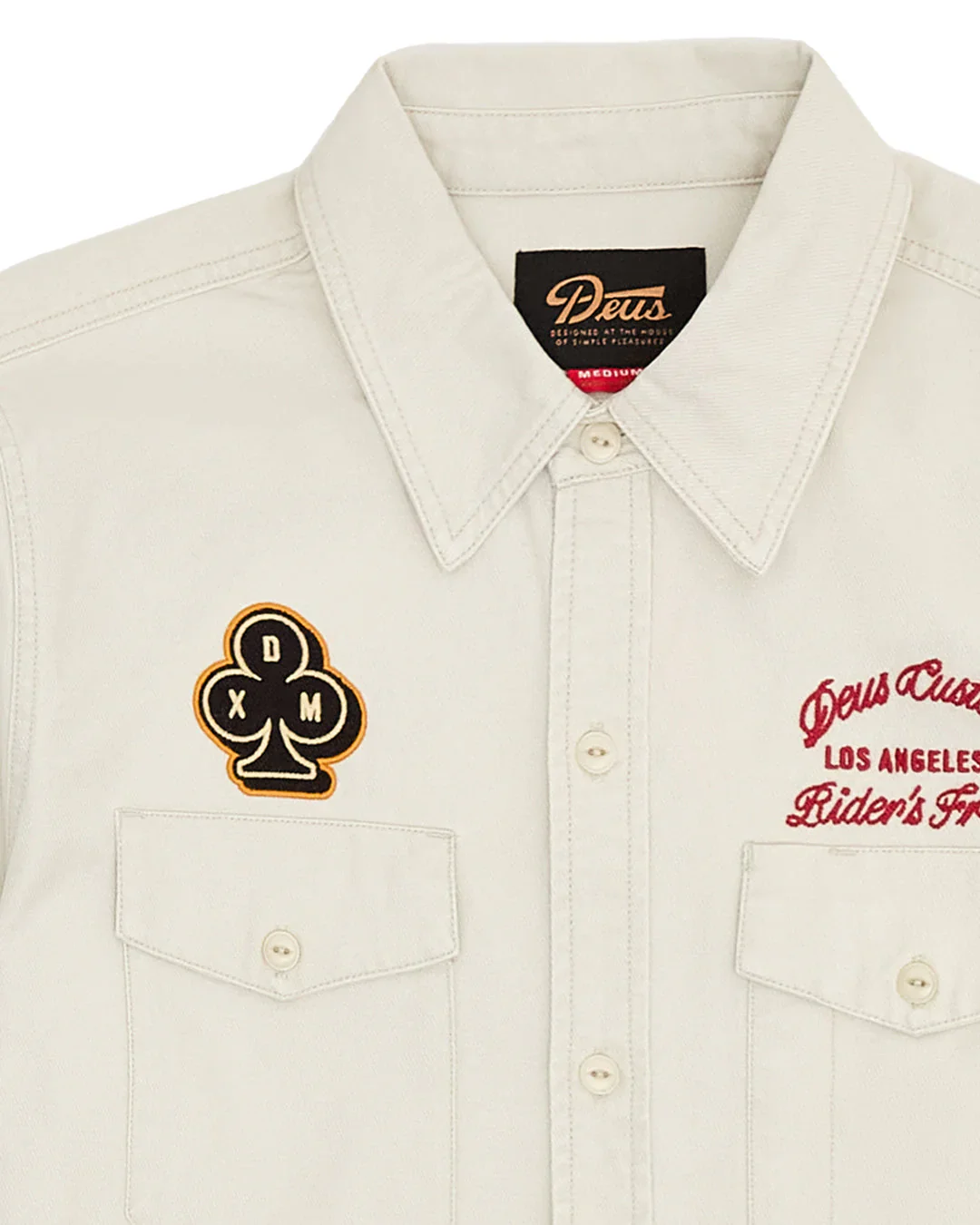 Chemise Deus Ex Machina PICKLOCK L/S SHIRT Natural – Image 3