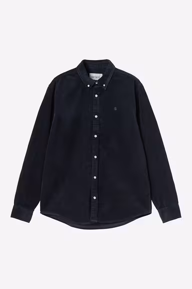 Chemise Carhartt Wip MADISON CORD L/S SHIRT Dark Navy