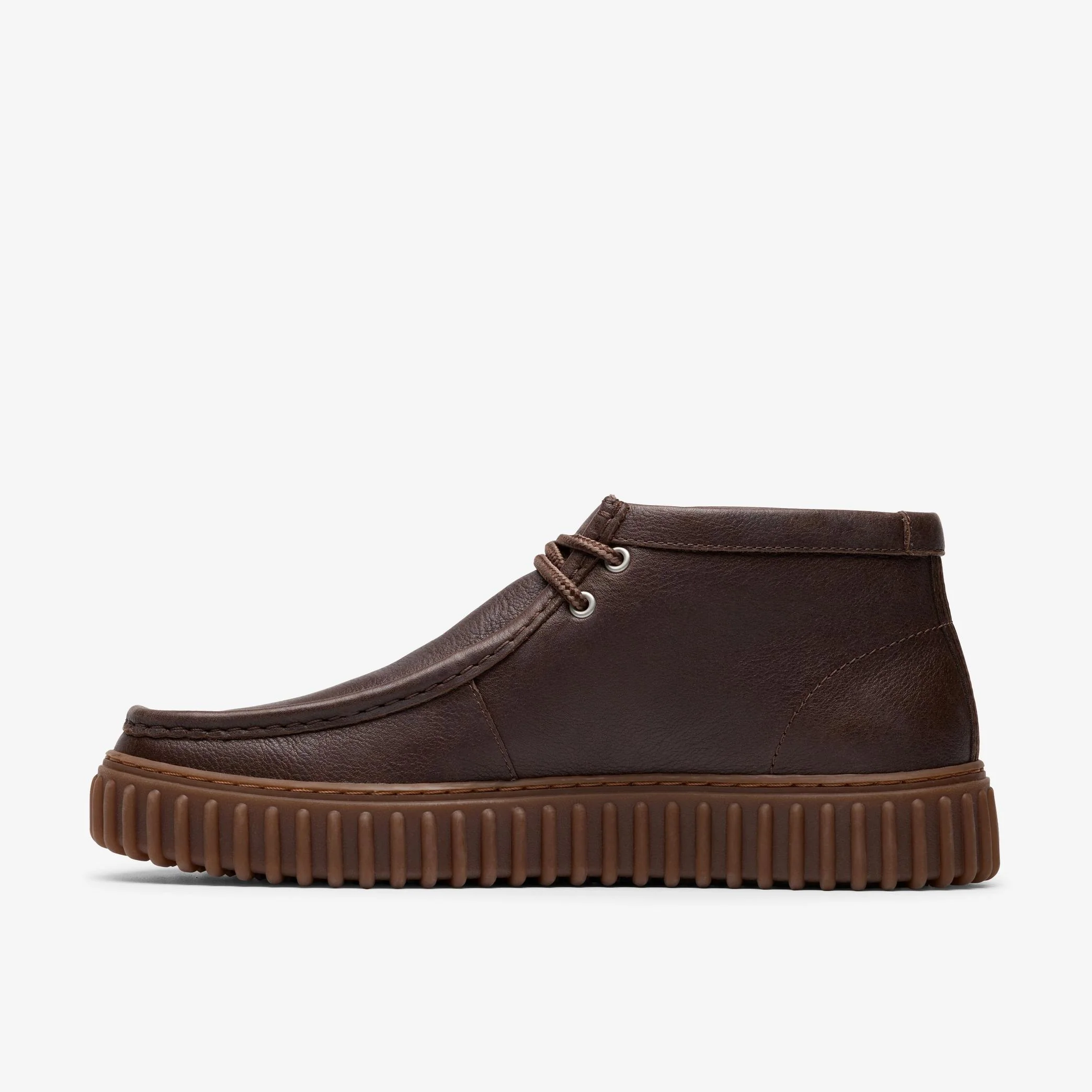 Clarks TORHILL HI LEATHER DARK BROWN – Image 3