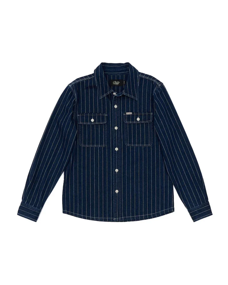 VACAY STRIPE L/S SHIRT Indigo – Image 2