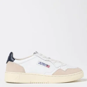 Autry MEDALIST LOW Cuir et Suede Blanc et Bleu